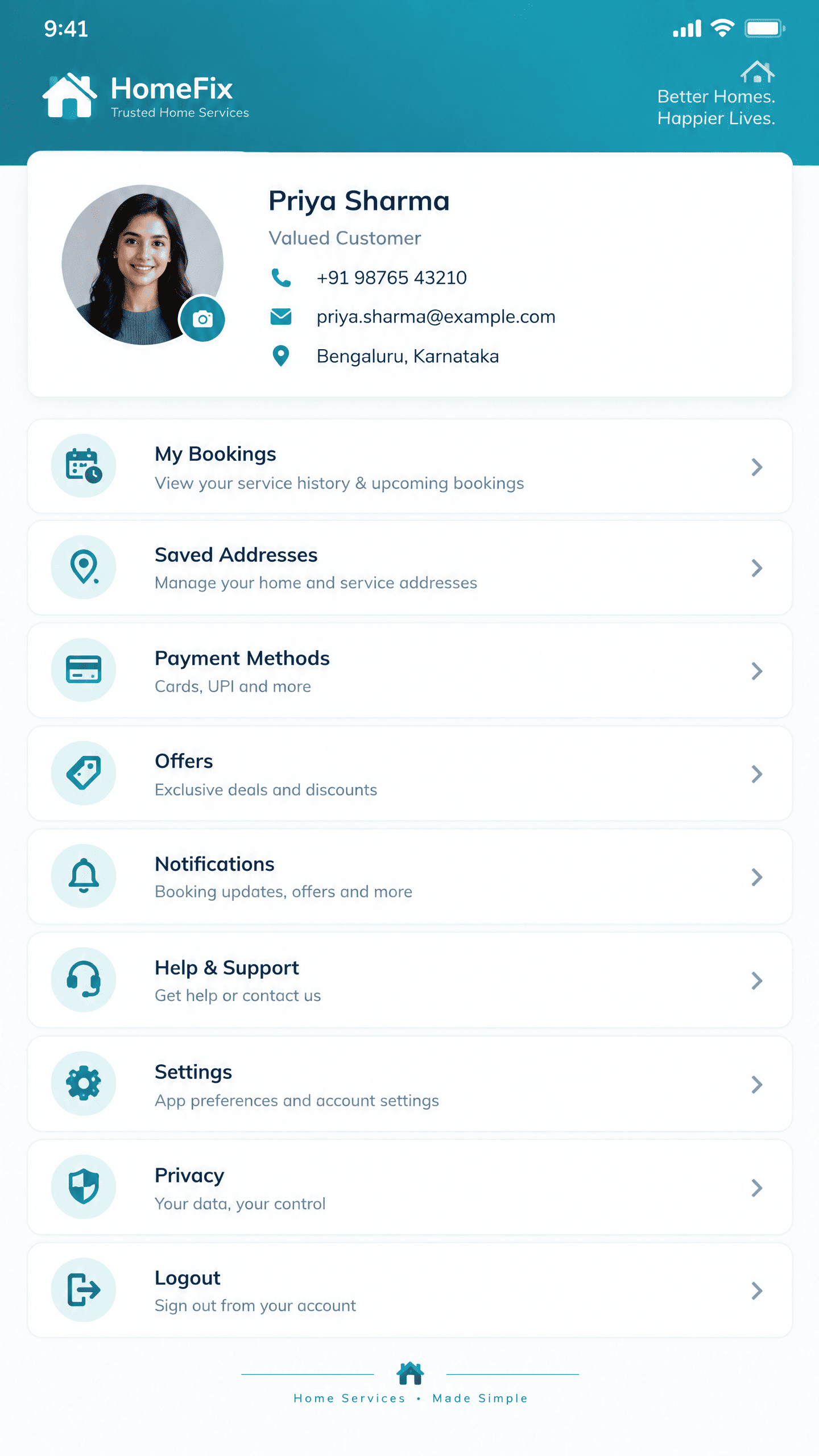 Customer Profile & Saved Addresses